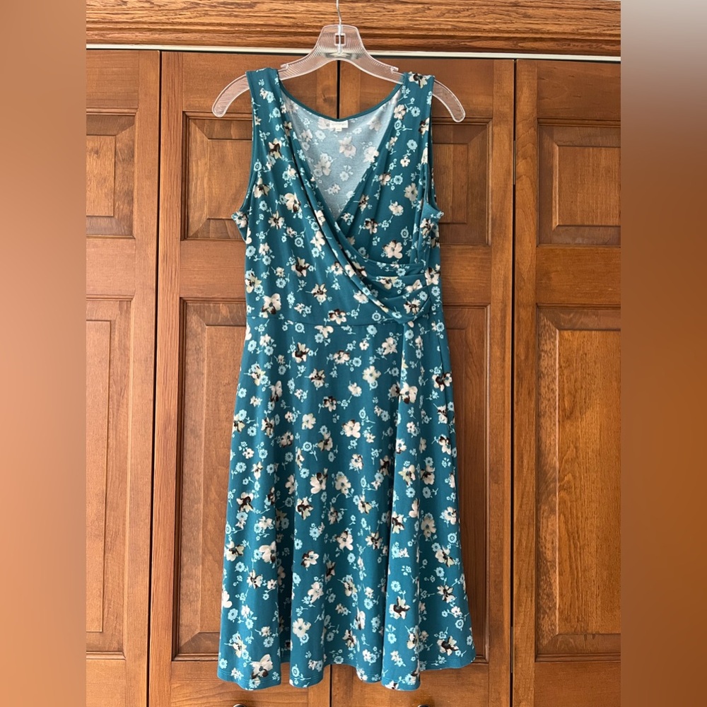 Kaileigh Teal Floral Dress
